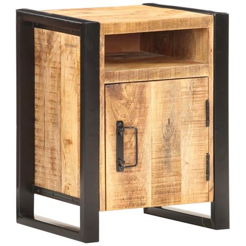 Comodino 40x35x55 Cm In Legno Massello Di Mango - Foto 8