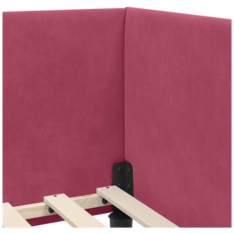 Cornice del letto ad angolo Altro Rosso vino 90 x 200 cm - Foto 9
