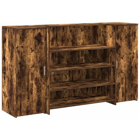 Banco Reception Rovere Fumo 180x50x103,5cm in Legno Multistrato - Foto 1