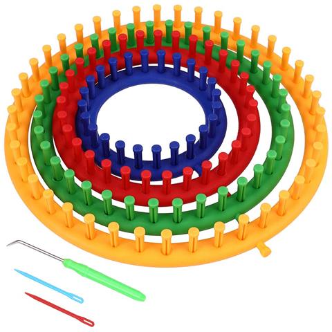Set Telaio Maglia Uncinetti Circolare 4pz Accessori Ferri Ago Unicnetto Cappelli - Foto 1