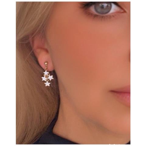 Ciondolo Cascata Di Stelle In Bianco E Oro - Foto 3