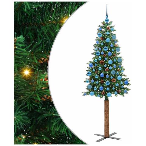 Albero di Natale snodato con 300 LED con supporto Verde 180 cm - Foto 1