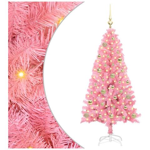 Albero di Natale con 150 LED con supporto Rosa 150 cm PVC - Foto 1