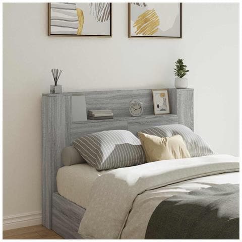 Testiera Grigio Sonoma 140 x 16,5 x 103,5 cm Legno multistrato - Foto 2