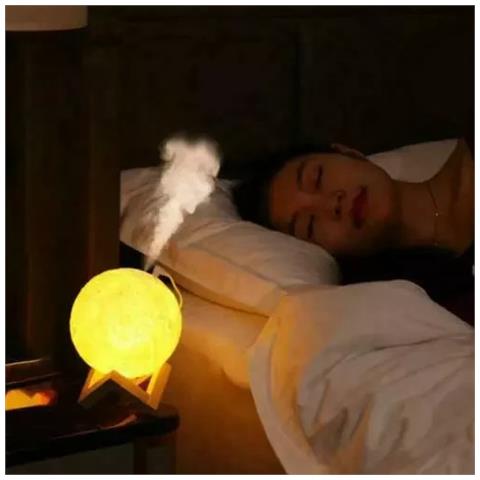 Lampada Luna 3d Led Con Diffusore Aromi - Umidificatore Decorativo Oli - Foto 3