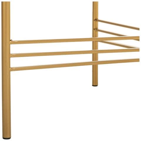 Tavolino In Legno Bianco E Metallo 80x80x36h - Foto 7