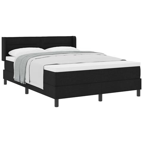 Letto a molle con materasso Nero 200 x 160 cm Poliestere - Foto 1