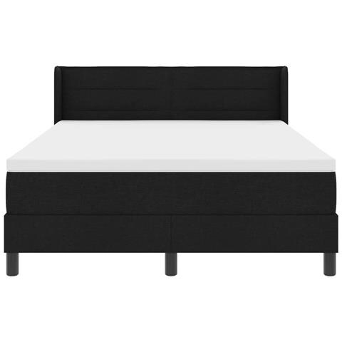 Letto a molle con materasso Nero 200 x 160 cm Poliestere - Foto 2