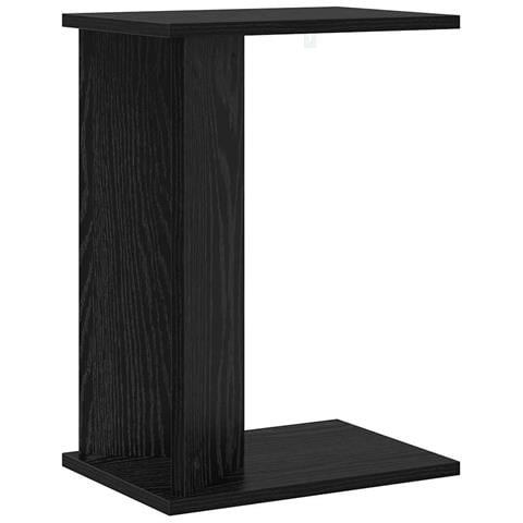 Tavolino Rovere Nero 35 x 25 x 50 cm Legno multistrato - Foto 1