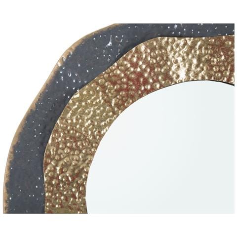 Specchio Da Parete Shai Dark Tondo In Ferro E Mdf Multicolor - Foto 2