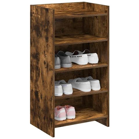 Mobile per scarpe con archiviazione Rovere Fumo 48 x 36 x 92 cm - Foto 2