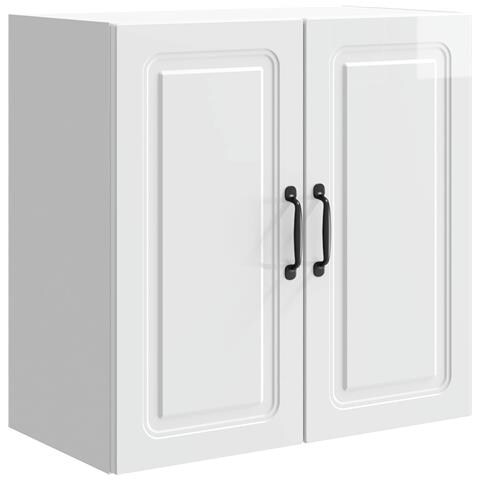 Mobiletto a muro Bianco Lucido 59 x 31 x 60 cm - Foto 1