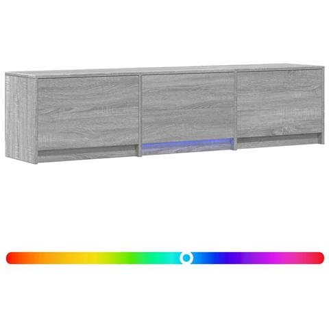 Mobile TV con LED con LED Sonoma grigia 165 x 34 x 40 cm - Foto 1