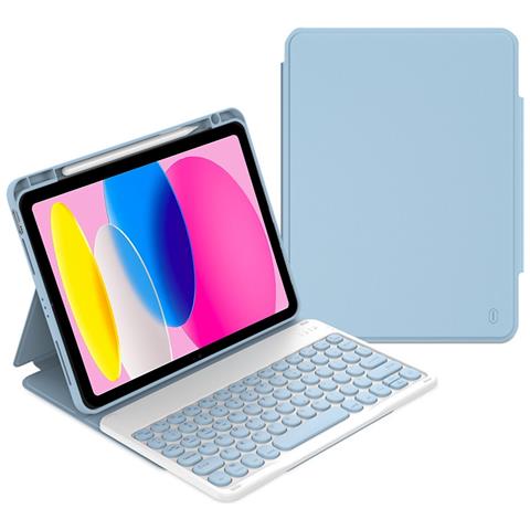 Custodia con Tastiera per Apple iPad Pro 11 - Pelle, Blu - Foto 1