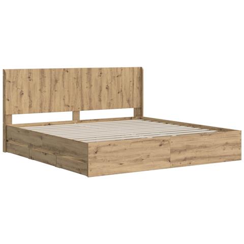 Struttura del letto con stoccaggio e testata Artisan Oak - Foto 2