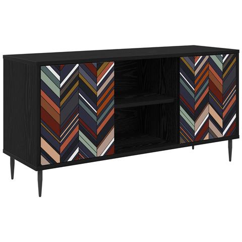 Mobile TV OMMEN 102 x 33 x 51 cm Rovere Nero - Foto 1