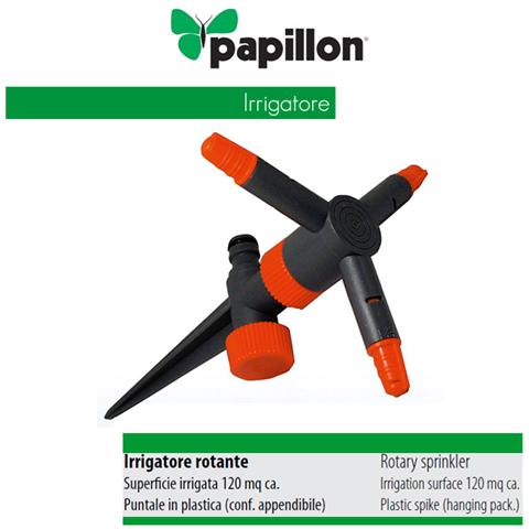 Irrigatore rotante con superficie irrigata 120 mq 3 bracci con puntale - Foto 2