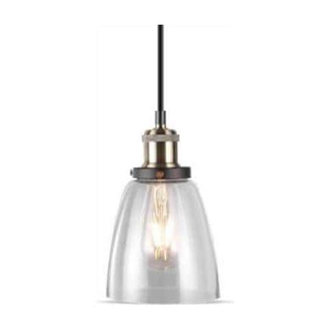 Portalampada Pendente 1mt E27 Elegant Stylish Ø140mm - Mod. vt-7140 Sku 3735 - Trasparente - Foto 1