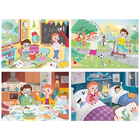 Puzzle 2x20 + 2x60 Pezzi - Il Giorno - Foto 1