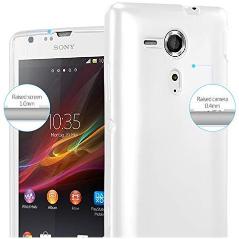 Custodia Compatibile Con Sony Xperia Sp In Argento Metallico - Coperchio Protettivo In Silicone Tpu Flessibile - Foto 2