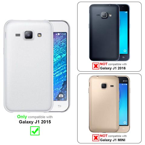 Custodia Compatibile Con Samsung Galaxy J1 2015 In Blu Scuro Nero - Coperchio Protettiva Con Chiusura Magnetica, Funzione Stand E Tasca Per Le Carte - Foto 10