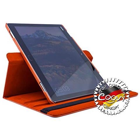 Custodia Per Huawei Mediapad M3 Lite 10 Smart 360° Gradi Di Rotazione Cover Supporto Protezione Case | Colore Arancio - Foto 2