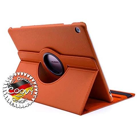 Custodia Per Huawei Mediapad M3 Lite 10 Smart 360° Gradi Di Rotazione Cover Supporto Protezione Case | Colore Arancio - Foto 3