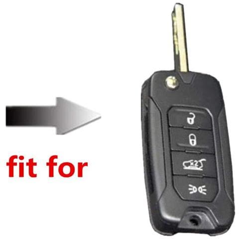 Custodia In Pelle Chiave Dellautomobile Per Jeep Renegade 2015 2016 2017 2018 4 Tasti Lancia Pieghevole Remoto Senza Chiave - Foto 1