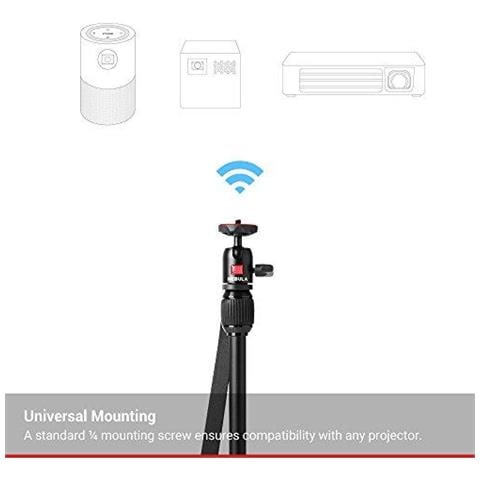 Nebulosa Capsule Supporto Regolabile Treppiede Compatto Leggero Lega Di Alluminio Portatile Del Supporto Del Proiettore Per Pico Projector Proiettore Tascabile E Mini Proiettore Con Il Supporto Universale E Girevole Testa A Sfera - Foto 2