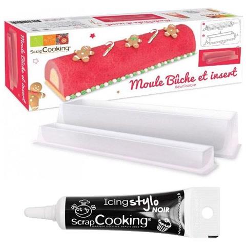 Stampo Ceppo Di Natale + Penna Per Glassa Nera - Foto 1