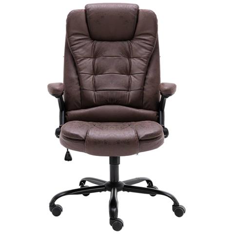 Sedia da Ufficio Marrone Scuro in Scamosciato - Foto 2