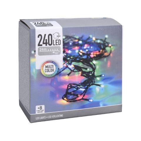 Ghirlanda Scintillante - Spirito Natalizio - Multicolore - 240 Lampadine Led - 24 M - 72087 - Foto 1