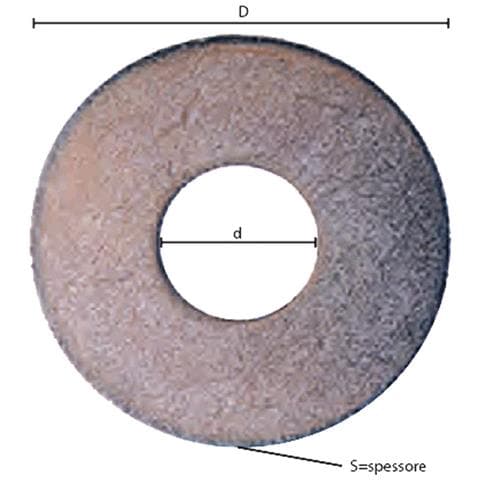 Rondella Grembialina M 6 - 1,5 X 24 X 6,5 Mm X 1000 Pz - Foto 2