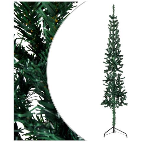 Albero Natale Artificiale Sottile a Metà Supporto Verde 120 cm - Foto 1