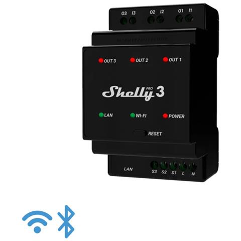 Home Relais ""pro 7,60cm (3"") Wlan & Lan Schaltaktor 3x 16a Max. 48a Bt (pro3) - Foto 1