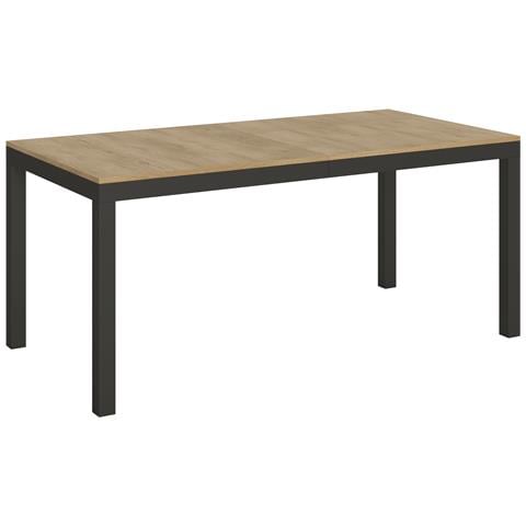 Tavolo Allungabile 90x180/440 Cm Everyday Evolution Telaio Antracite - Quercia Natura - Foto 6