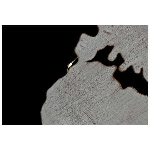 Decorazione Da Parete Bianco Nero Mappamondo Loft 100 X 1 X 100 Cm (2 Unità) - Foto 5