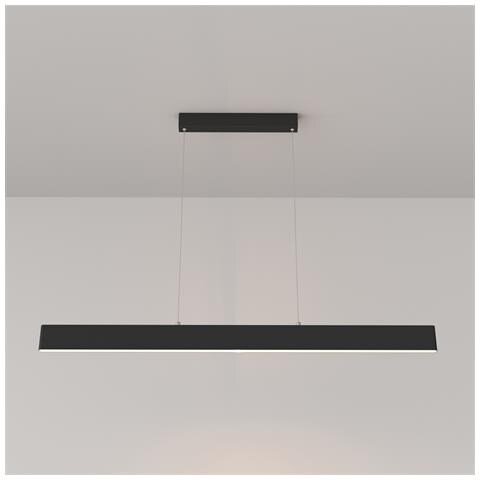 Lampadario A Sospensione Moderno Step Metallo Nero Luce Led Integrato 30w - Foto 1