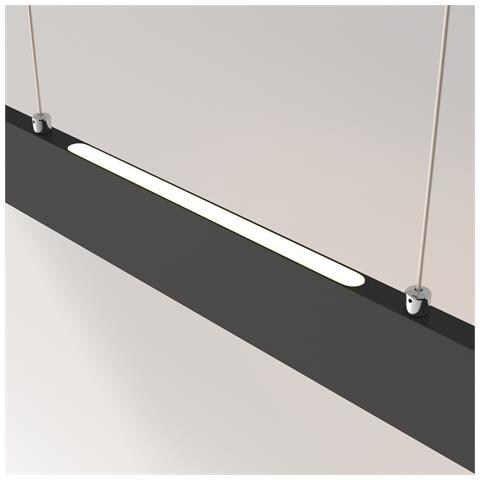 Lampadario A Sospensione Moderno Step Metallo Nero Luce Led Integrato 30w - Foto 4