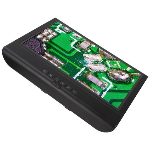 Microscopio Digitale, Ad209, Ingrandimento Display 4x, Lampada Led, Nero - Foto 2