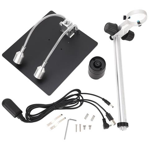 Microscopio Digitale, Ad209, Ingrandimento Display 4x, Lampada Led, Nero - Foto 5