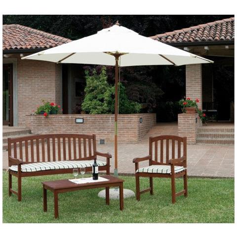 Ombrellone Da Giardino In Legno Tondo 250 Cm Garden Deluxe Collection - Foto 6