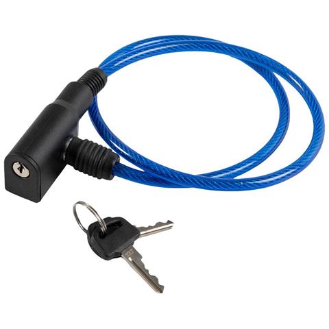 Antifurto A Cavo Per Bicicletta In Acciaio Blu - Dimetro 6 Millimetri E Lunghezza 650 Millimetri - Foto 1