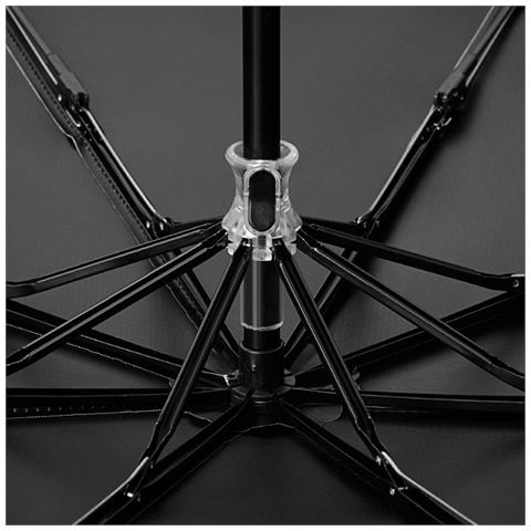 Ombrello Automatico Con Clip - Ombrello Da Viaggio Pieghevole Black - Foto 2