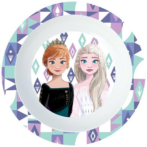 Piatto Fondo Originale Frozen In Plastica Rigida Per Bambini. - Foto 1