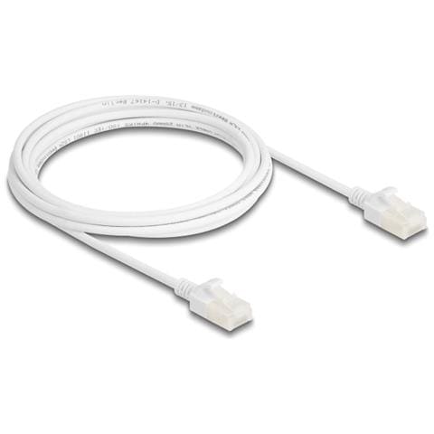 Cavo di rete RJ45 Cat. 6A maschio-maschio con chiusura robusta per uso industriale U /UTP Slim da 3 m bianco - Foto 1