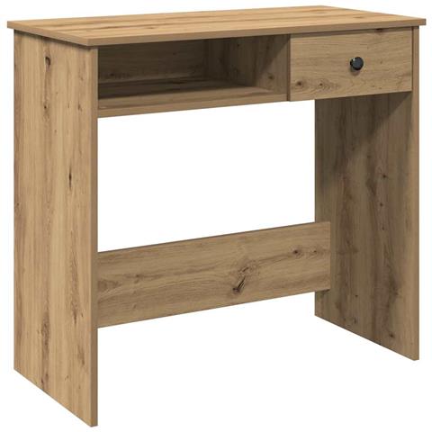 Scrivania Rovere Artigianale 80x40x75 Cm In Legno Multistrato - Foto 2