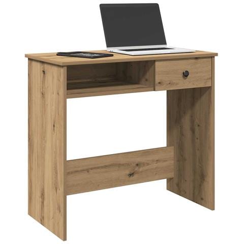 Scrivania Rovere Artigianale 80x40x75 Cm In Legno Multistrato - Foto 1