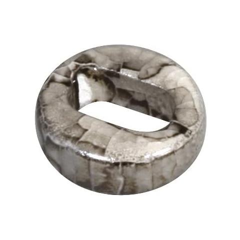 Perlina Forma Anello In Ceramica Ø1,6cm - Colore Grigio Chiaro - Foto 1