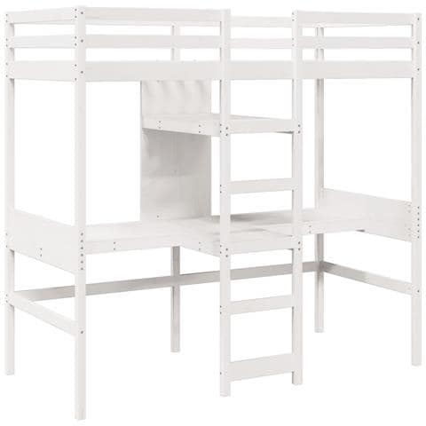 Giroletto Soppalco Senza Materasso Bianco 80x200cm Legno Pino - Foto 3